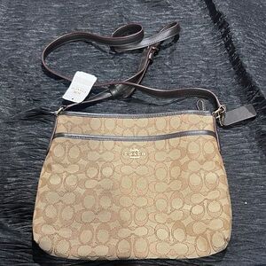 Coach Signature Brown Crossbody Bag